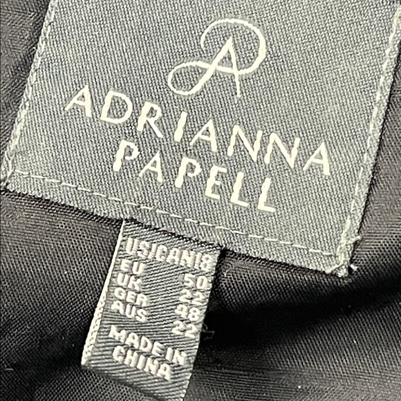 ADRIANNA PAPELL Romantic Moody Chiffon Strapless Ruched Bodice Floral Gown 18/20 - Picture 4 of 16